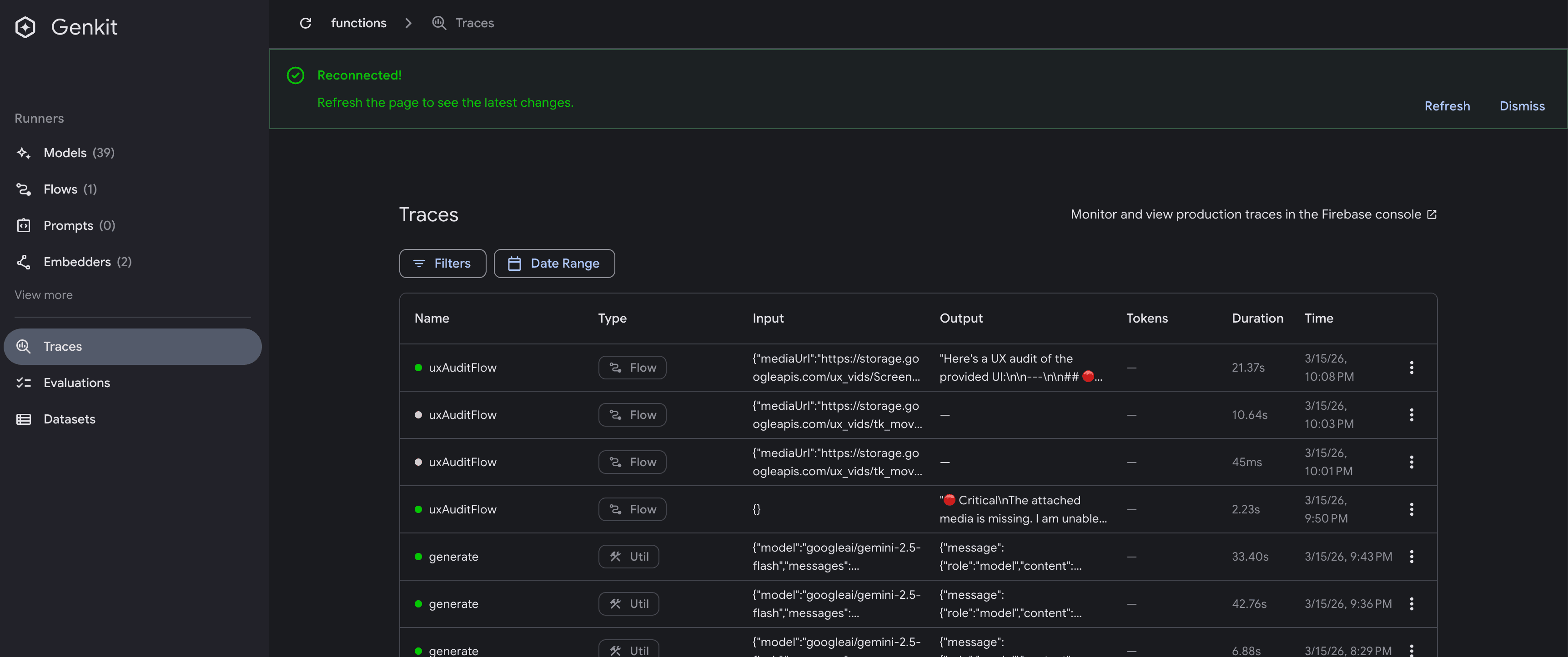 GenKit Trace