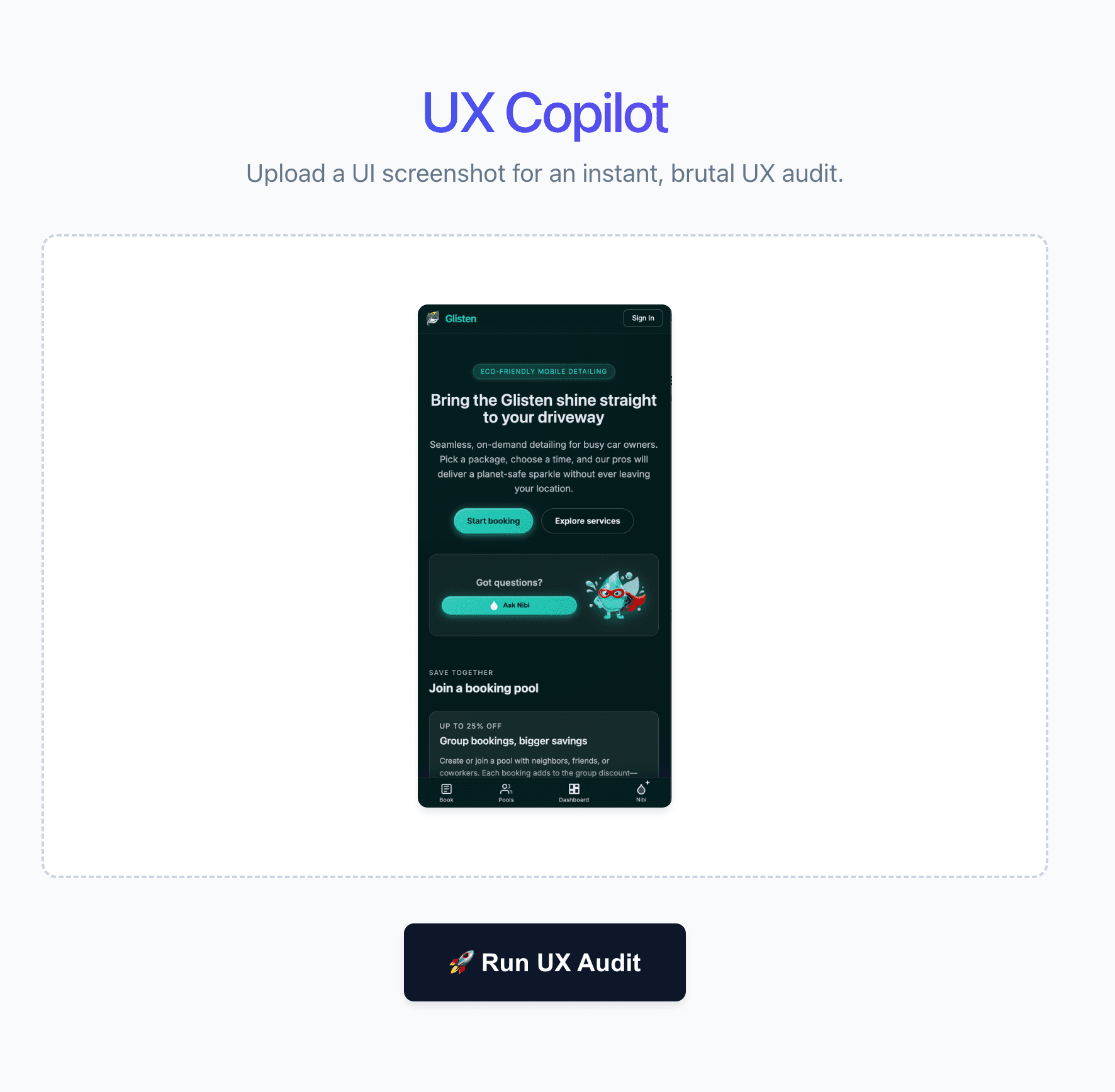 UX copilot screenshot 2